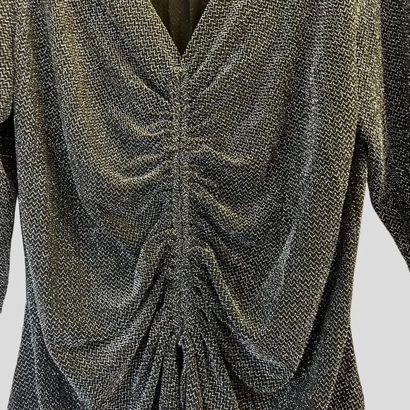 Traditional Women’s Metallic Black Blouse Size XL - Picture 8 of 12